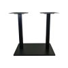 Super-Seat | Design bartafel / statafel onderstellen dubbel 108cm | Zwarte metalen basis met dubbele zuilen en montageplaten, ideaal voor statafels. | Horecameubilair