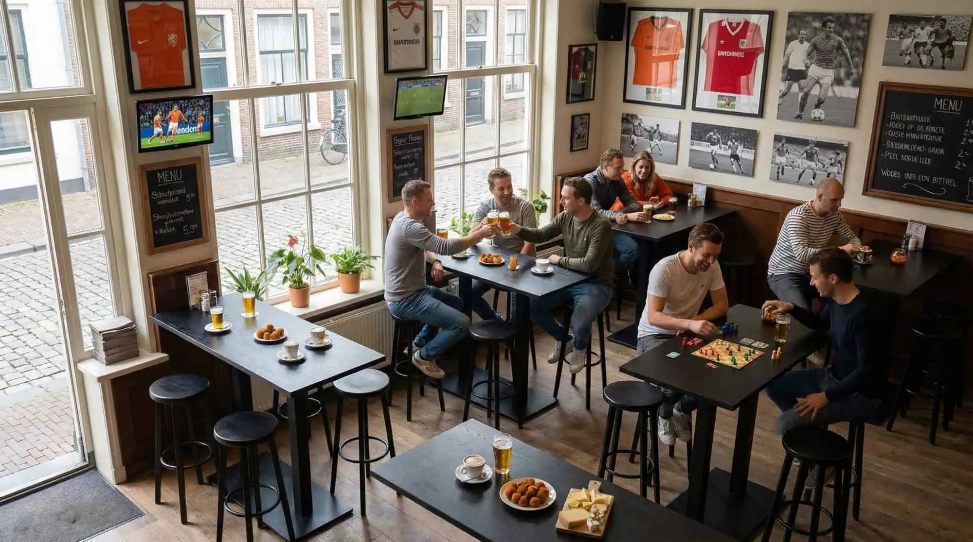 Design bartafel / statafel onderstellen dubbel zwart 108cm