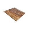 Super-Seat | Massief houten vintage tafelbladen | Rustiek vierkant paneel houten met robuuste afwerking, in gevarieerde bruintinten. | Horecameubilair