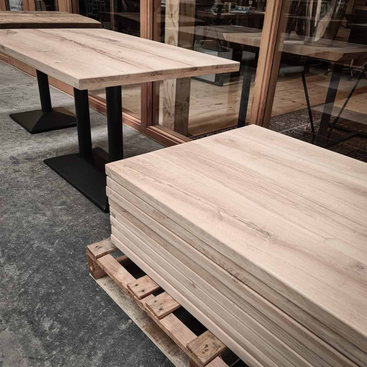 maatschappij Bedreven Mens Massief houten eiken tafelbladen 120x70cm - Super Seat
