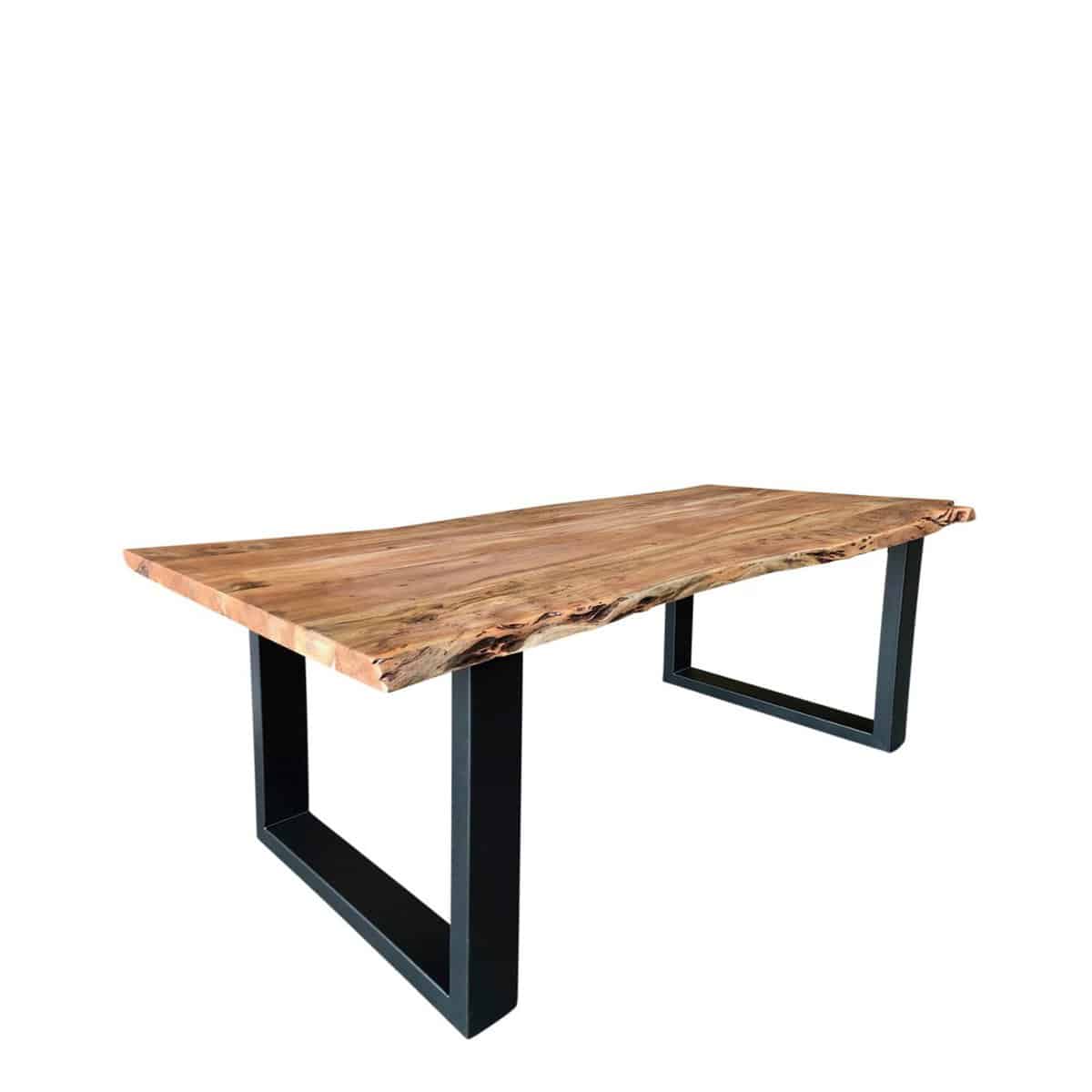 Onzuiver bom donker Industriële massief houten horeca boomstam tafels 180x90cm - Super Seat
