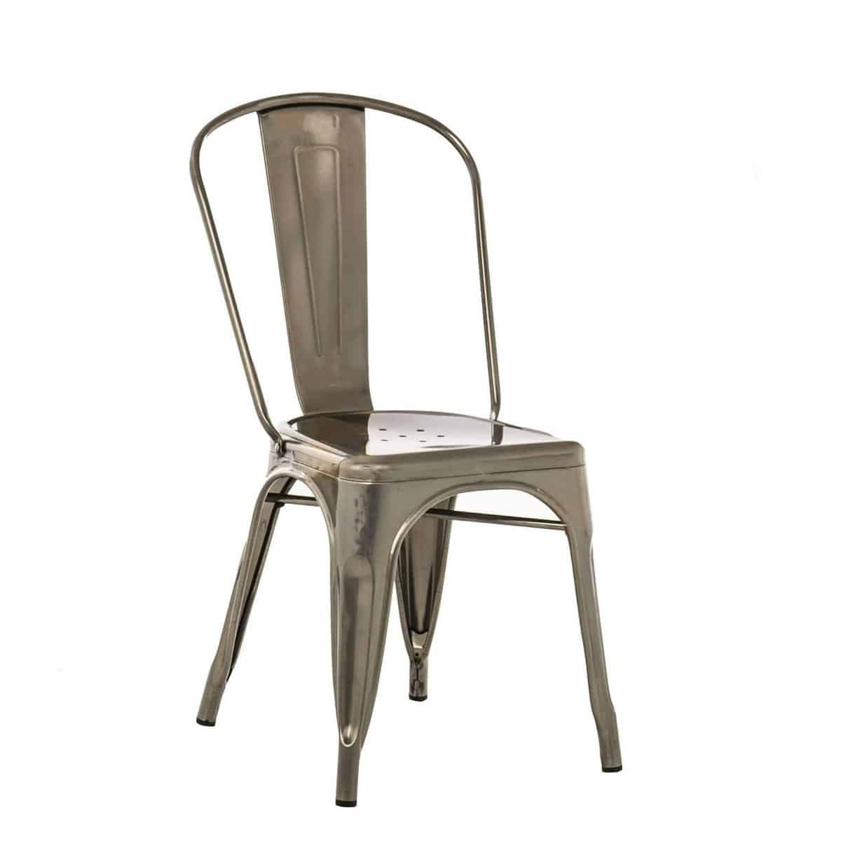 leerboek Rauw erfgoed Tolix ( terras ) stoelen vintage metaal - Super Seat