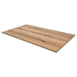 Super-Seat | Kasteel eiken melamine tafelblad | Lichtbruin met soortgelijke houtnerf, glad oppervlak, lijkt op een houten plank. | Horecameubilair