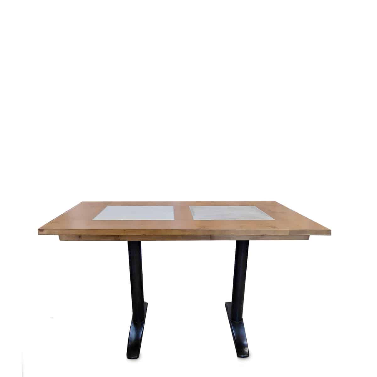 infrastructuur Teleurgesteld salaris Horeca café tafels met steen inleg 129x79xH79cm - Super Seat