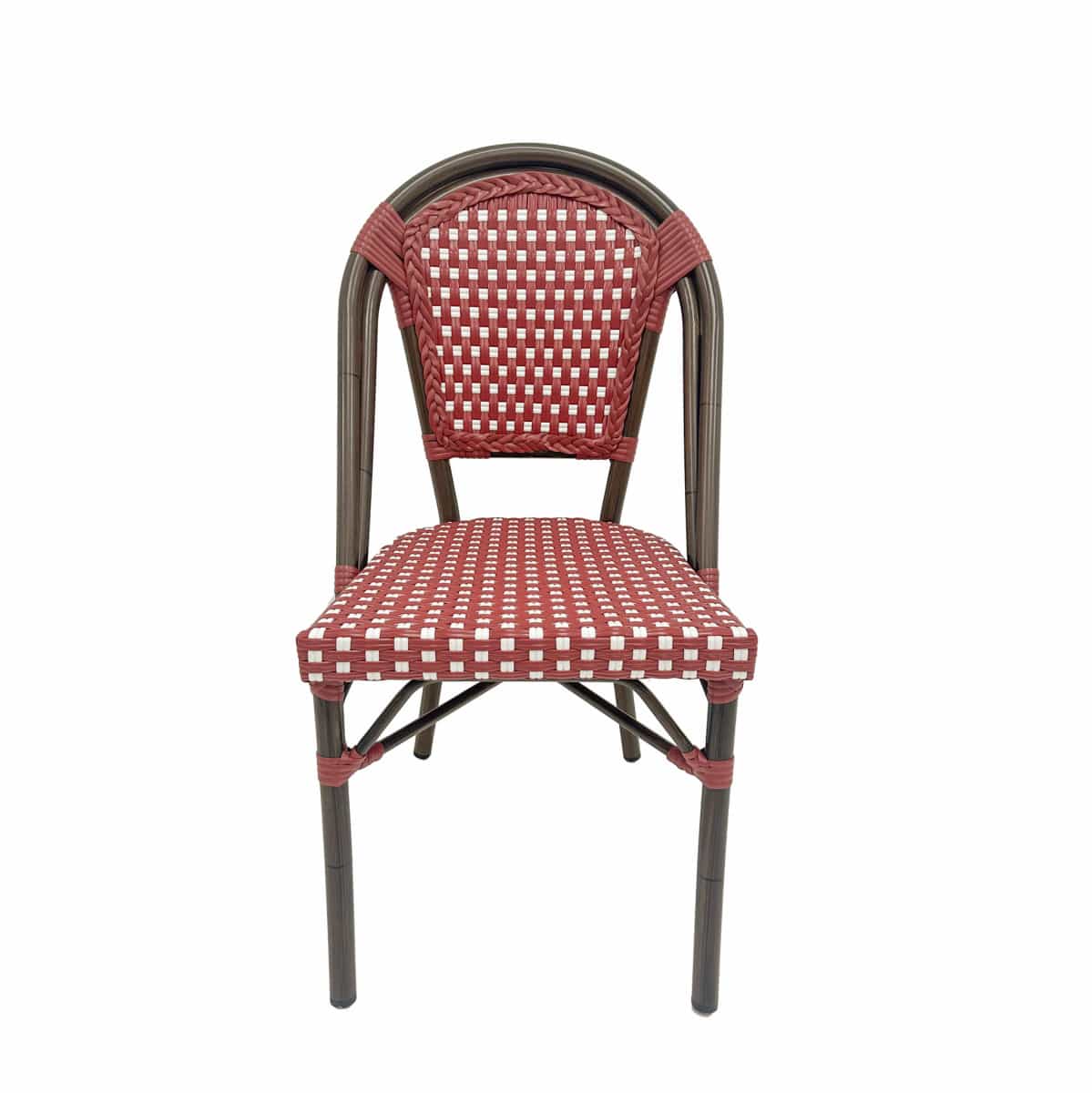 dempen oud Calamiteit Wicker horeca terrasstoelen café de Paris rood - Super Seat