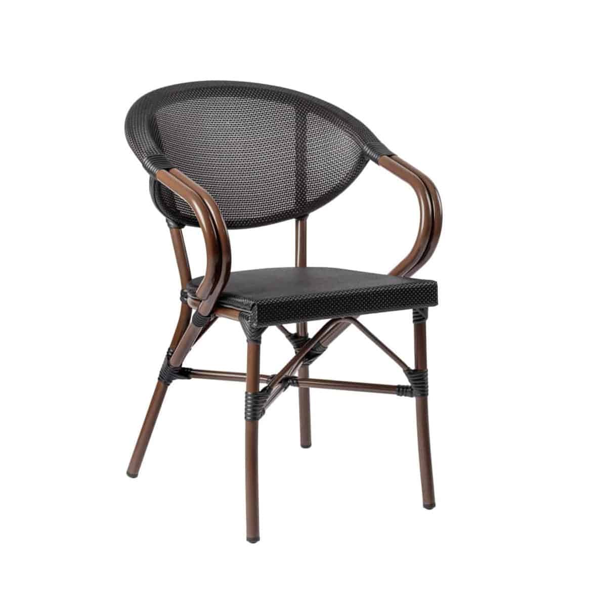 Textileen horeca ( terras ) stoelen curved bruin - Super
