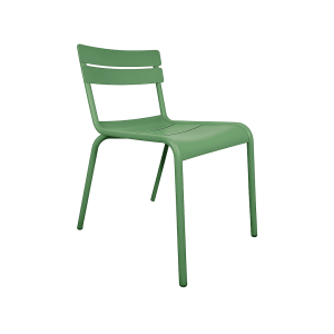 Super-Seat | De Luxemburgse horeca (terras) stoelen groen | Groene metalen stoel met gebogen zitting, latrug en poten. | Horecameubilair