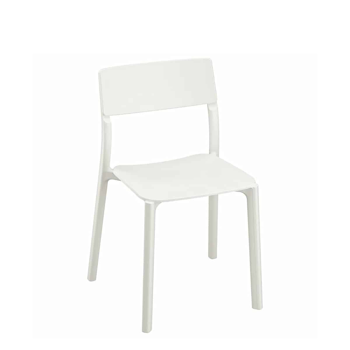 roterend type Noord Amerika Jannie stapelstoelen / horeca stoelen wit - Super Seat
