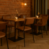 Aviator horeca stapelstoelen cognac