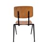 Super-Seat | The Amsterdam poker oud bruin café statafels | Bruine houten stoel met gebogen vloerkleed en zitting, zwart metalen frame, houten afwerking. | Horecameubilair