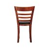 Super-Seat | Houten statafel met bruin frame, zwarte zitting en horizontale lat tegen wit. | Horecameubilair