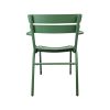 Super-Seat | De Luxemburgse horeca terras fauteuils groen | Groene metalen stoel; twee horizontale latten, gebogen zitting. | Horecameubilair