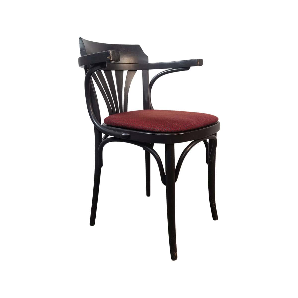 Lexi Thonet bentwood houten bistro stoelen stof zit