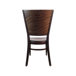 Super-Seat | De Felix houten horecastoelen donkerbruin | Donkerbruin hout, schijnbaar nerven, gebogen rugleuning en poten, massieve houten stoel. | Horecameubilair