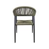 Praag ( terras ) stoelen vlechtwerk groen met arm