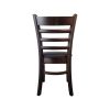 Super-Seat | De Alessandro houten bistrostoel | Houten met donkere afwerking, zwart leren zitting, klassiek en elegant ontwerp. | Horecameubilair