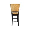 Super-Seat | De Lisa Rome horeca barkrukken | Velours oker rugleuning, donkere houten poten. Luxe en elegant design voor horeca settings. | Horecameubilair
