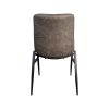 Super-Seat | Stoelbeschrijving | Zwarte metalen poten en een donkere, gestoffeerde zitting. Minimalistisch ontwerp voor horeca. | Horecameubilair