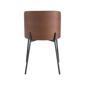 Super-Seat | New York design stoelen | Mix van naturel hout en zwart metaal, afgerond tapijt, minimalistisch en elegant. | Horecameubilair
