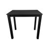 Super-Seat | De Parker horeca STA tafels zwart café 120x80cm | zwarte houten tafel, vier rechte poten, minimalistisch ontwerp. | Horecameubilair