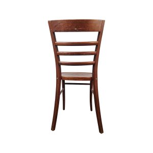 Super-Seat | Peter Vintage Houten Cafestoel | Walnoot bruin hout, ladder-back design met vier horizontale lamellen. | Horecameubilair