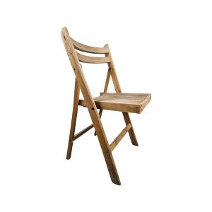 Super-Seat | De v. Stokkum Vintage Houten Parade Klapstoelen | Bruin hout, rustiek ontwerp met latten zitting/rugleuning, nostalgische charme. | Horecameubilair