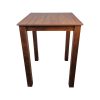 Super-Seat | De Parker bruin café horeca STA tafels 120x80cm | Bruin hout, vier stevige poten, vierkant tafelblad. | Horecameubilair