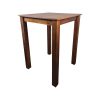 Super-Seat | Parker bruin café horeca STA tafels 120x80cm | Rijkbruine hoge houten tafel, vierkant blad, vier rechte poten. | Horecameubilair