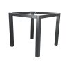 Super-Seat | The Square tafelonderstellen zwart 76x76cm | Zwart metalen frame met vier poten, minimalistisch ontwerp, bevestigingsschroeven. | Horecameubilair