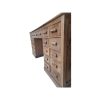 Super-Seat | Vintage eikenhouten apothekersbureau | Eikenhout, natuurlijke finish, rustieke handgrepen, lades symmetrisch geplaatst. | Horecameubilair