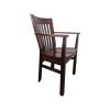 Super-Seat | De Boston Massief Houten Fauteuils Walnootbruin | Donker walnootbruin, massief hout, rechte poten, armleuningen, lattenkleed. | Horecameubilair