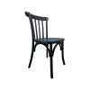 Super-Seat | Thonet Café Stapelstoelen | Zwarte houten stoelen met gebogen rugleuning, verticale spijlen en ronde zitting. Elegant ontwerp. |. | Horecameubilair