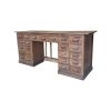 Super-Seat | Het Vintage eikenhouten apothekersbureau met lades 228x70cm | Rustiek eikenhout, bruin; veelzijdig met veel laden en vintage uitstraling. |. | Horecameubilair