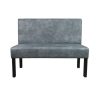 Super-Seat | Lisa horeca eetbank bistro vintage velours groen - 120cm | Groene velours, zwarte metalen poten, vintage bistrostijl bank. | Horecameubilair