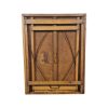 Super-Seat | Vintage industrieel antieke klooster klaptafels 78x60cm | Opklapbare tafel van verouderde hout, metalen draad, vergelijkbare houten balken, bruin en metaal |. | Horecameubilair
