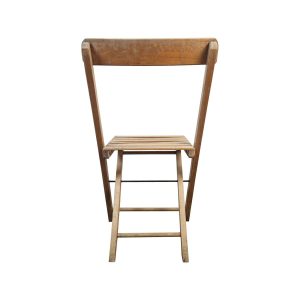 Super-Seat | Een Relouw vintage houten Parade klapstoel in naturel | Naturel hout, slagen zitting, vintage look met zichtbaar gebruik op rugleuning |. | Horecameubilair
