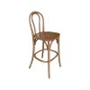 Super-Seat | The Vienna Thon no 18 houten barkrukken bruin | Bruine houten barkruk met gebogen rugleuning, vier poten en steunbalken, klassiek design. | Horecameubilair