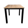 Super-Seat | Empire horecatafel met een 80x80cm eiken melamine blad en vier zwarte poten | Vierkante horecatafel met eikenhouten melamine blad, zwarte metalen poten, modern design. | Horecameubilair