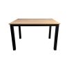Super-Seat | The Empire horeca tafels eiken melamine 120x80cm met onderstel | Rechthoekig tafelblad van eikenlook melamine, vier zwarte metalen poten. | Horecameubilair