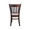 Super-Seat | De Richmond vintage houten caféstoel donkerbruin | Donkerbruine houten stoel met lattenrug en gebogen poten, volledig van hout. | Horecameubilair