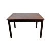Super-Seat | De Hudson vintage houten cafétafel donkerbruin 120x80 | Donkerbruine rechthoekige houten tafel met rechte poten, eenvoudig design. | Horecameubilair