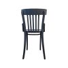 Super-Seat | De Ocean Thonet vintage houten spijlenstoel | Grijsblauwe houten stoel met ronde rugleuning en verticale spijlen. | Horecameubilair
