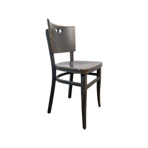 Dotty Deco houten bistrostoelen vintage zwart