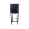 Super-Seat | Lisa horeca barkruk vintage zwart | Zwarte barkruk, metalen frame, kunstleren zitting, zichtbaar stiksel, stevige voetsteunen. | Horecameubilair