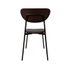 Super-Seat | De Must Scandinavische design stoelen hout / zwart | Donker houten vloerkleed, zwart metalen frame, zwarte zitting. | Horecameubilair