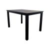 Super-Seat | The Empire horecatafels zwart melamine 120x80cm met onderstel | Zwarte rechthoekige tafel van melamine met metalen poten; modern en strak ontwerp. | Horecameubilair