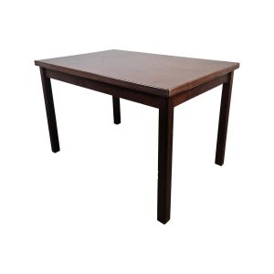 Super-Seat | Hudson vintage houten cafétafel (120x80) | Donkerbruine houten rechthoekige tafel met vier rechte poten, klassiek cafédesign. | Horecameubilair