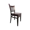 Super-Seat | De Richmond vintage houten caféstoel donkerbruin | Donkerbruine houten stoel met lattenrug, rechte poten en licht gebogen massieve zitvlak. | Horecameubilair