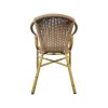 Super-Seat | Tropicana vintage rotan terrasstoelen met armleuning Lichtbruine rotan zitting & vloerkleed, bamboe-look frame, natuurlijke materialen. | Horecameubilair