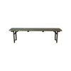 Super-Seat | The Vintage veldbanken, leger klapbanken 180x30cm | Donker houten klapbank met vintage look, smal en lang, metalen opklapbare poten. | Horecameubilair